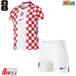Croacia Primera Equipación Niños Mundial 2026 Manga Corta (+ Pantalones cortos)